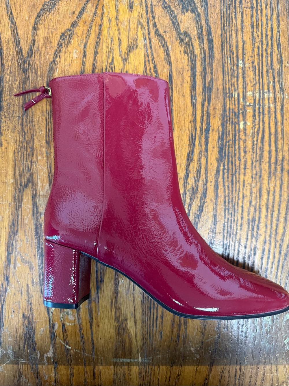J. Crew Crinkle Patent Ankle Boot NWT 9